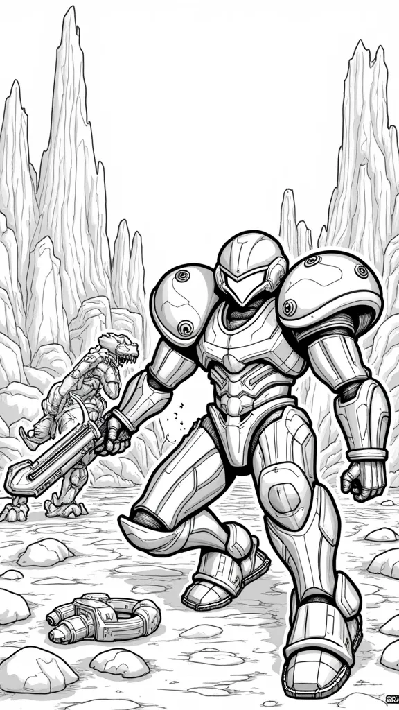 metroid coloring pages